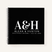 Wedding Journal Custom Monogram Planning Notebook Notizblock (Vorderseite)