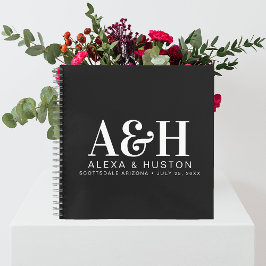 Wedding Journal Custom Monogram Planning Notebook Notizblock