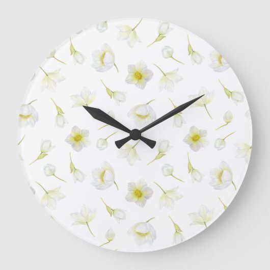 Wedding Joy Wall Clock Große Wanduhr (Vorderseite)