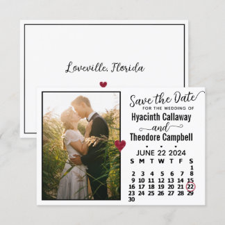 Wedding Juni 2024 Kalender Custom Foto White Save The Date