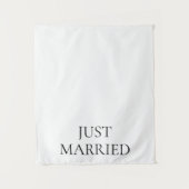 Wedding Just Married Fabric Car Banner Sign Wandteppich (Vorderseite)