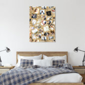 Wedding Keepake 30 Foto Collage Gold ID1065 Leinwanddruck (Insitu (Schlafzimmer))