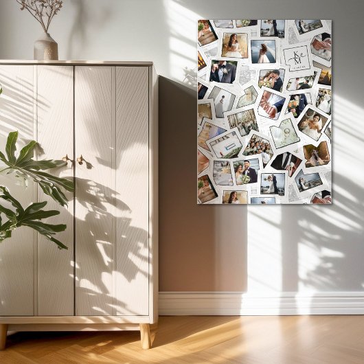 Wedding Keepake 30 Foto Collage White ID1065