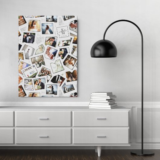 Wedding Keepake 30 Foto Collage White ID1065 Leinwanddruck