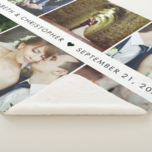 Wedding Keepake 6 Square Foto Collage Sherpadecke (3/4)