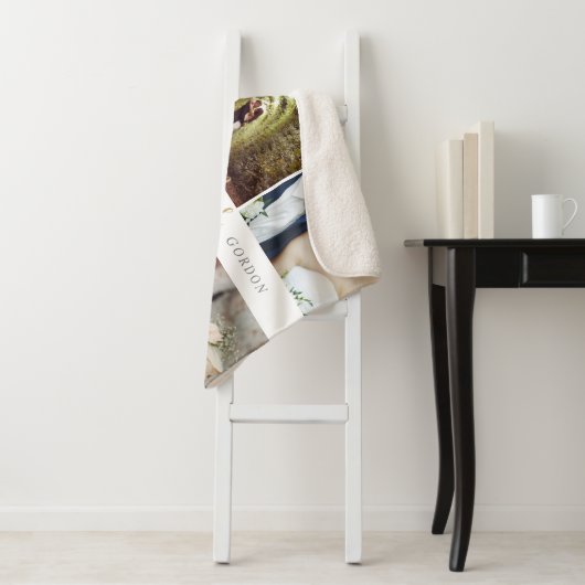 Wedding Keepake Mr. und Mrs. 6 Foto Collage Sherpadecke (Beispiel)