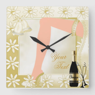 Wedding Keepsake 2 Wall Clock Quadratische Wanduhr