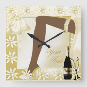 Wedding Keepsake Wall Clock Quadratische Wanduhr