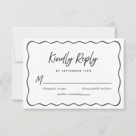 Wedding Kindly Respektieren Moderne handgeschriebe RSVP Karte