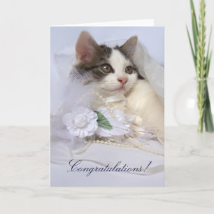 Wedding Kitten Card Karte