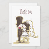 Wedding Kuss Dankeskarte (Vorne/Hinten)