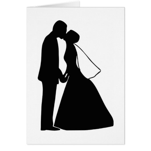 Wedding Kussbraut- und -bräutigam-Silhouette (Vorne)