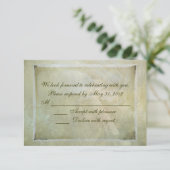 Wedding Lace Abstrakt RSVP Karte (Stehend Vorderseite)