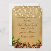 Wedding Land-Sonnenblumen Einladung (Rückseite)