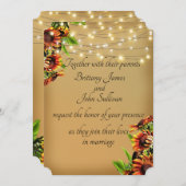 Wedding Land-Sonnenblumen Einladung (Vorne/Hinten)