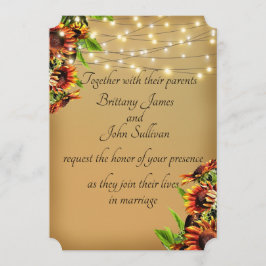 Wedding Land-Sonnenblumen Einladung