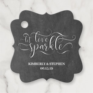 Wedding Lass Liebe Sparkle Absenden Geschenkanhänger