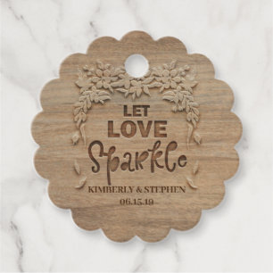 Wedding Lass Liebe Sparkle Absenden Geschenkanhänger
