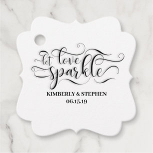 Wedding Lass Liebe Sparkle Absenden Geschenkanhänger