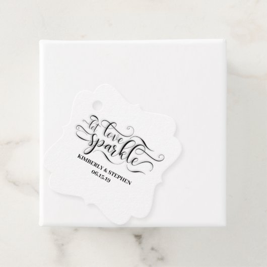 Wedding Lass Liebe Sparkle Absenden Geschenkanhänger (Beispiel)