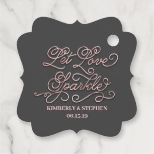 Wedding Lass Liebe Sparkle Absenden Geschenkanhänger