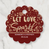 Wedding Lass Liebe Sparkle Absenden Geschenkanhänger (Vorderseite)