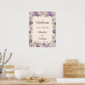 Wedding lavender champagne cream welcome poster (Küche)