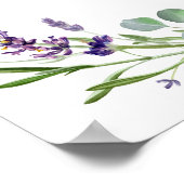 Wedding lavender eucalyptus greenery welcome poster (Ecke)