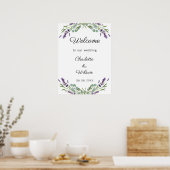 Wedding lavender eucalyptus greenery welcome poster (Küche)