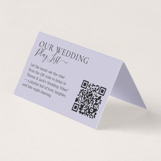 Wedding Lavender Lilac QR Code Playlist (Vorderseite)