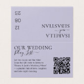 Wedding Lavender Lilac QR Code Playlist (Außenseite Aufgefaltet)