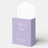 Wedding Lavender Simple Vielen Dank, Script Lila Geschenkschachtel (Geöffnet)