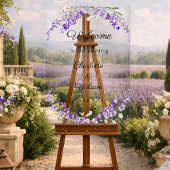 Wedding lavender watercolored welcome acrylschild
