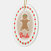 Wedding - Lebkuchen-Braut Keramikornament (Links)