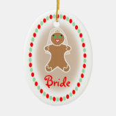 Wedding - Lebkuchen-Braut Keramikornament (Vorne)