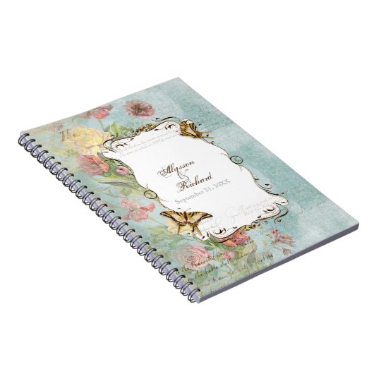 Wedding Les Fleurs Notizblock (Rechte Seite)