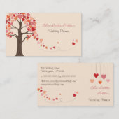 Wedding Liebe-Baum-Herzen Visitenkarte (Vorne/Hinten)