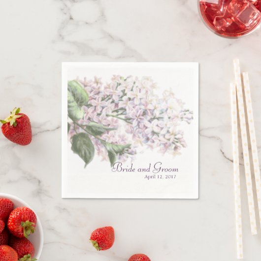 Wedding Lilac Blooms Serviette (Beispiel)