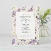 Wedding Lilacs Design Einladung (Stehend Vorderseite)