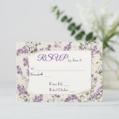 Wedding Lilacs UAWG RSVP Karte (Stehend Vorderseite)
