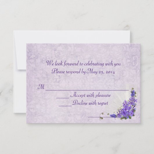 Wedding Lilacs UAWG RSVP Karte (Vorderseite)
