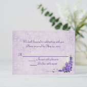 Wedding Lilacs UAWG RSVP Karte (Stehend Vorderseite)