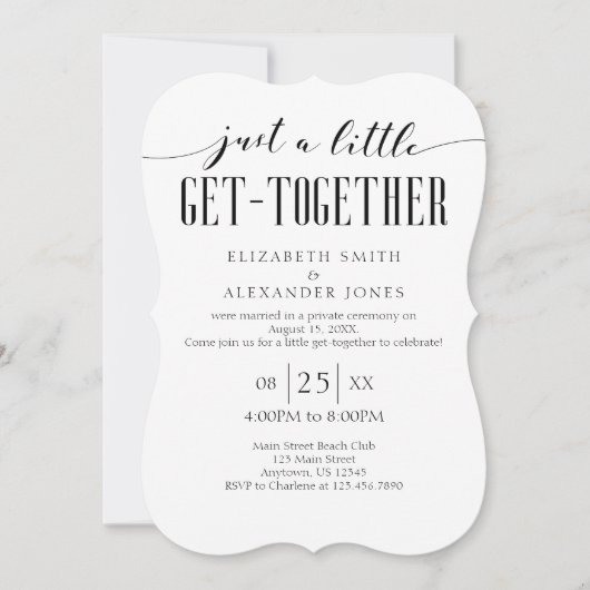 Wedding Little Get Together Simple Party Einladung (Vorderseite)