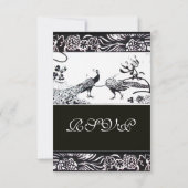 WEDDING LOVE VEBRDS UAWG Schwarz-weiße Einladungen (Rückseite)