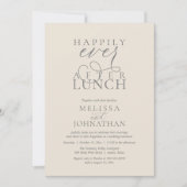 Wedding Lunch Invites, Elegant Happily Ever After Einladung (Vorderseite)