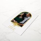 Wedding Luxury Golden Arch Effect Photo Folieneinladung (Gedreht)