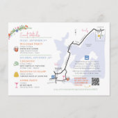 Wedding Map Enclosure Card - Custom Design Rebecca Begleitkarte (Vorderseite)