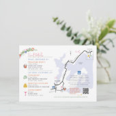 Wedding Map Enclosure Card - Custom Design Rebecca Begleitkarte (Stehend Vorderseite)