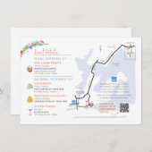 Wedding Map Enclosure Card - Custom Design Rebecca Begleitkarte (Vorne/Hinten)