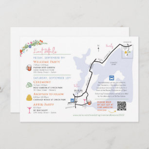 Wedding Map Enclosure Card - Custom Design Rebecca Begleitkarte
